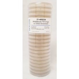 21-40S234, Middlebrook 7H10 Tri-plates, Plated Agar, 8 ml/sector, Culture Media, Moltox