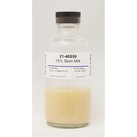 21-40S50, Skim Milk 15% 50ml/Bottle, Bottled Agar, 125 ml, Culture Media, Moltox