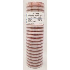 21-40S85, BHI Agar w/5% Sheeps Blood, Plated Agar, 20 ml/plate, Culture Media, Moltox
