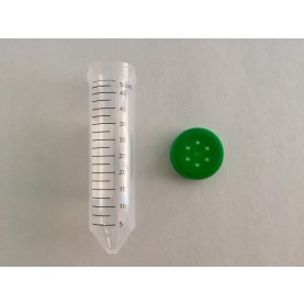 229476 CELLTREAT 50 mL BioReaction Tube, 0.22 µm Membrane Vent Cap, Sterile, Foam Racked (300/Case) 