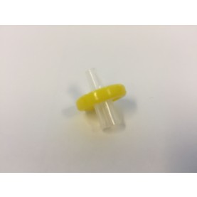 CELLTREAT Syringe Filter, Cellulose Ester, 0.45 µm, 30 mm, 7.06 cm² Filtration Area, FLL Inlet, MLS Outlet, Yellow, Sterile (Box of 30, Individually Packaged) 229753