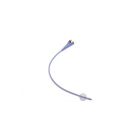 Coude Foley Catheter, 30cc, 2-Way, Silicone, 20FR, 16"L, Sterile, 10/ctn (Continental US Only)