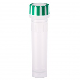 230830 CellTreat 2.0mL Screw Top Micro Tube and Cap, Self-Standing, Grip Band, Green Grip Cap With Integrated O-Ring, Sterile (500/Case)