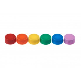 230841A CellTreat CAP ONLY, Screw Top Micro Tube Cap, O-Ring, Opaque, Assorted Colors, Non-sterile (1000/Case)