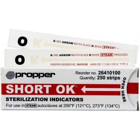 PROPPER MFG CO 26410100 OK STEAM INDICATOR STRIPS 4 INCH  250 STRIPS/BOX
