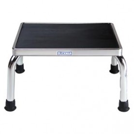 Blickman Industries 1021251640 Step Stool 1250, Chrome w/o Handrail w/Mounting Holes (DROP SHIP ONLY)