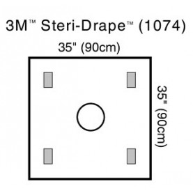 3M Health Care 1074 Steri-Drape Wound Edge Protector, 90cm x 90cm, 10/bx, 4 bx/cs (Continental US+HI Only)