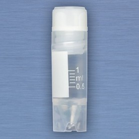 Globe Scientific 1.0 mL Cryogenic Vial, Natural, Sterile, Self-Standing