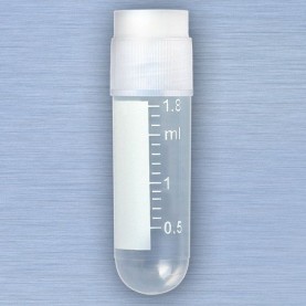 Globe Scientific 2.0 mL Cryogenic Vial, Natural, Sterile, External Thread Cap