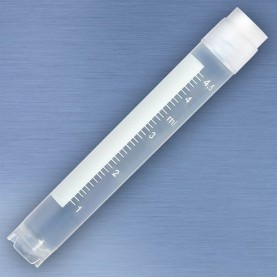 Globe Scientific 5.0 mL Cryogenic Vial, Natural, Sterile, Self-Standing, External Thread Cap