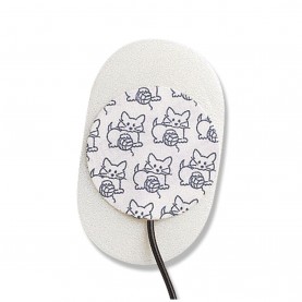 ECG Electrode, Neonatal, KittyCat, Pre-Wired, Foam 4103, 3/strip, 25 strip/ctn, 4 ctn/cs (Continental US Only)