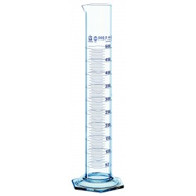 32808 BrandTech Graduated Cylinder, 10 mL, Borosilicate Glass, Class A, 140 mm Height, Hexagonal Base, Molded Graduations (Pack of 2)