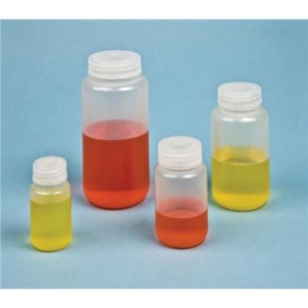 United Scientific 33307 Polypropylene Wide Mouth Reagent Bottles, 125ml Capacity (Pack of 12)