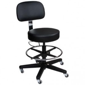 Blickman Industries 1041212125 Deluxe Pneumatic Exam Stool, Black, (5) Leg, Black Composite Base (DROP SHIP ONLY)