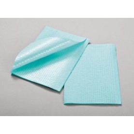 TIDI Products, LLC 917403R Towel, 3-Ply Tissue & Poly, Blue, 13" x 18", Rib Embossed, 500/cs