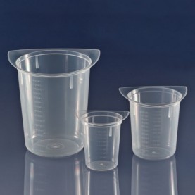 3632 Globe Scientific Tri-Corner,Polypropylene, 100 mL, 72 mm Height, 58 mm O.D. (Case of 100)