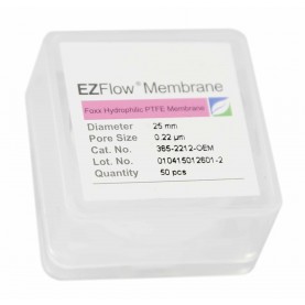 365-2212-OEM EZFlow®  Membrane Disc Filter, 0.22µm Hydrophobic PTFE, 25mm, 50/pack, Foxx Life Sciences