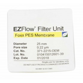 371-2215-OEM EZFlow®  Syringe Filter, 0.22µm PES, 25mm, Sterile, 100/pack, Foxx Life Sciences