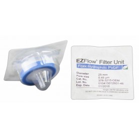 378-3215-OEM EZFlow®  Syringe Filter, 0.45µm Hydrophilic PVDF, 25mm, Sterile, 100/pack, Foxx Life Sciences