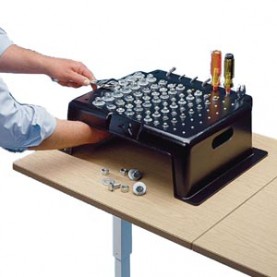 Hygenic/Performance Health 081275981 Work Bench, 19" x 15" x 6", Heavy-Duty Plastic, Black (US Only)