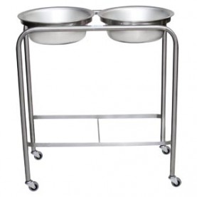 Blickman Industries 0727808100 Snyder Double Basin Solution Stand w/Basin, H-Brace (DROP SHIP ONLY)