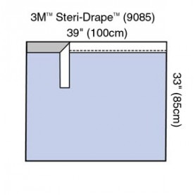 3M Health Care 9085 Steri-Drape Adhesive Towel Drape, 39" x 33", Absorbent Impervious Material, 30/bx, 4 bx/cs (Continental US+HI Only)