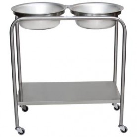 Blickman Industries 0727808000 Snyder Double Basin Solution Stand w/Basin (DROP SHIP ONLY)