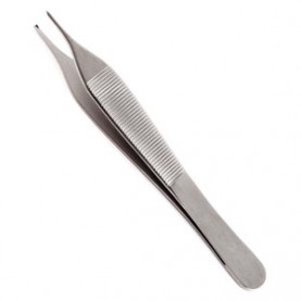 Sklar Instruments 50-3047 Adson Tissue Forceps, 1X2 Teeth, Smooth Jaws, 4.75" (DROP SHIP ONLY)