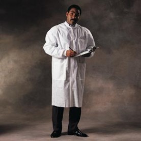 O&M Halyard 10021 Lab Coat, White, Medium, 25/cs (US Only)
