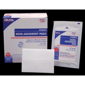 Dukal Corporation 134 Non-Adherent Pad, 3" x 4", 100/bx, 12 bx/cs