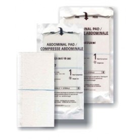 AMD-Medicom A7087 Abdominal Pad, 8" x 7½", Sterile 1s, Sealed Ends, 12/pk, 20 pk/cs