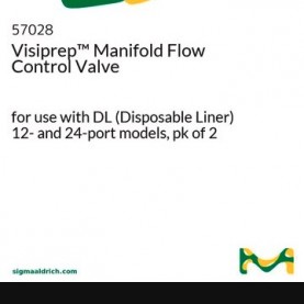 FLOW CONTROL VALVE FOR VISIPREP-DL  PK/2