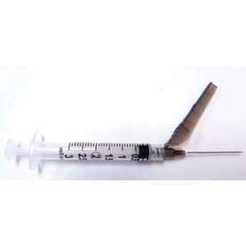 Exel Corporation 27104 Safety Syringe (3 mL) w/ Safety Needle (22G x 1½"), 50/bx, 8 bx/cs