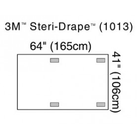 3M Health Care 1013 X-Ray Image Intensifier Drape, 4 Adhesive Patches, 41" x 64", 10/bx, 4 bx/cs (Continental US+HI Only)