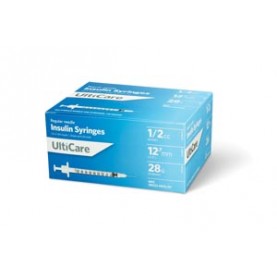 UltiMed, Inc. 8258 Insulin Syringe, 1/2cc, 28G x ½", 100/bx