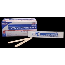 Dukal Corporation 9001 Tongue Depressor, Junior, 5½", Non-Sterile, 500 pc/bx, 10 bx/cs