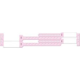 Medical ID Solutions 450 Wristband Set, 4-Part, Mother-Baby Set, Imprinter, Pink, 100/bx