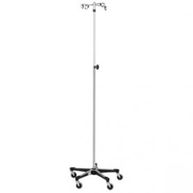 Blickman Industries 0531415400 IV Stand, 4 Hook, Stainless Steel, Tru Loc Mechanism, 5 Leg Base (DROP SHIP ONLY)