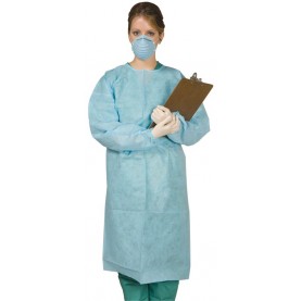 Mydent SG-1000 Disposable Tie-Back Gown, Blue, Medium, 10/bg **Temporarily Unavailable for Sale**