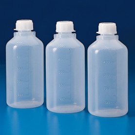 600326B Globe Scientific Round, Narrow Mouth LDPE 2000 mL Bottle, with Polypropylene Screwcap, Molded Graduations (20/Bag, 2 Bags/Unit)