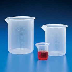 601803 Globe Scientific Griffin Beaker,Polypropylene, 50 mL, 60 mm Height, 60 mm O.D. (Pack of 20)