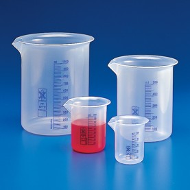 601823 Globe Scientific Griffin Beaker,Polypropylene, 50 mL, 60 mm Height, 41 mm O.D. (Pack of 20)
