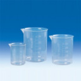 V60703 BrandTech Griffin Beakers,PMP, 50 mL, 60 mm Height, 47 mm O.D., Printed Graduations (Pack of 12)