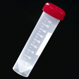 Globe Scientific 50 mL  Trasport Tube with Red Cap,Natural,Sterile,Polypropylene