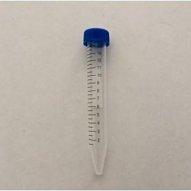 6284 Globe Scientific 15 mL Centrifuge Tube, Blue Flat Top Screw Cap, Printed Graduations, Not Sterile, Polypropylene (Case of 500)