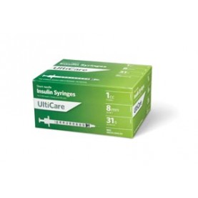 UltiMed, Inc. 9419 Insulin Syringe, 1cc, 31G x 5/16", 100/bx