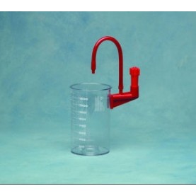 Flexible Polycarbonate Suction Canister with DISS, 1500cc, 1/cs (Continental US Only)