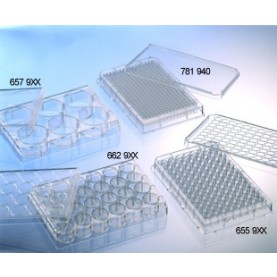 781948 Greiner-Bio CELLCOAT 384 Well Cell Culture Microplate w/ Lid, Black, Treated w/ Poly-D-Lysine (20 per bag/ 120 per pack)