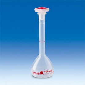 V676950 BrandTech Volumetric Flask, PMP, Class A, Amber, 1000 mL, 0.40 mL ± Tolerance, Non-Graduated Graduations (Individually packaged)