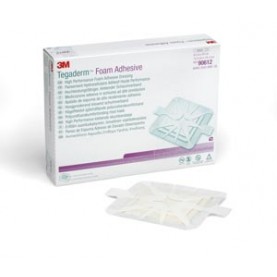 3M Health Care 90612 Foam Adhesive Dressing, 4 x 4, Square, 10/bx, 4 bx/cs (Continental US+HI Only)